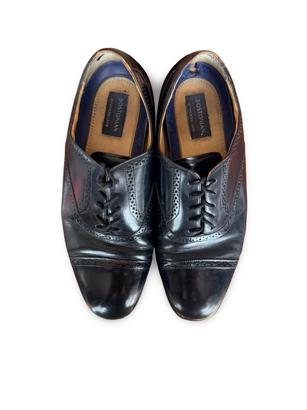 Bostonian Stockbridge black leather cap toe oxford dress Shoes Men’s Size 12